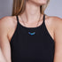 Grey |  .925 Sterling Silver Gunmetal | Mermaid Glass Infinity Clasp Necklace